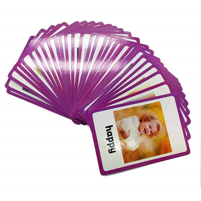 

32 FeelingsEmotionsIllness Flash Cards-English word learning card&pocket size flash card for Preschool children