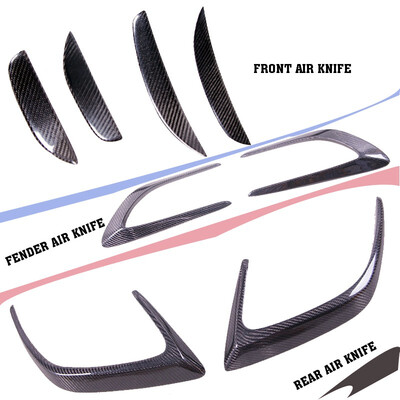

Carbon Fiber Air Flow Fender Front Back Bumper Splitters Vent Wing Car Styling 8 PCS Set For Benz W205 2 Door C63
