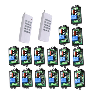 

MITI AC220V 1CH RF Wireless Remote Control Switch system 2Transmite&15Receiver 220V relays remote control supply M4 T4 L4