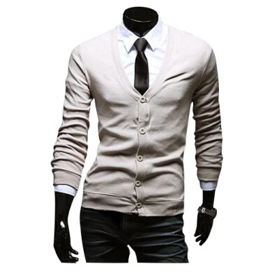 

Zogaa New Mens Knitwear V-neck Fashion Casual