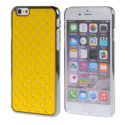

MOONCASE iPhone 6 (4.7") Case Hard Luxury Chrome Rhinestone Bling Star Back Case Cover for Apple iPhone 6 (4.7") Yellow