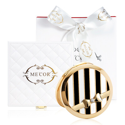 

MECOR MECOR black&white striped makeup mirror birthday gift creative gift to send his girlfriend to send his girlfriend to send his wife portable gift gift gift box packaging 7268