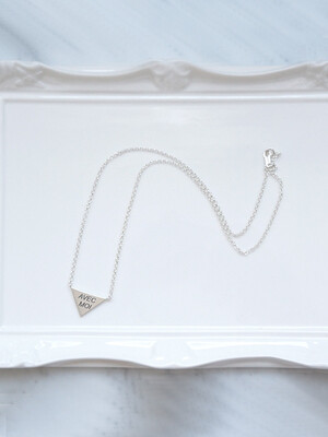 

ONICE Sterling Silver 925 Micro Inlays with Triangle Style Pendat Necklace WQX004