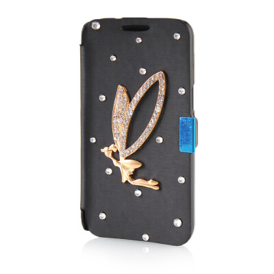 

MOONCASE Luxury Flower Crystal Leather Side Flip Wallet Pouch ЧЕХОЛ ДЛЯ Samsung Galaxy Express 2 G3815