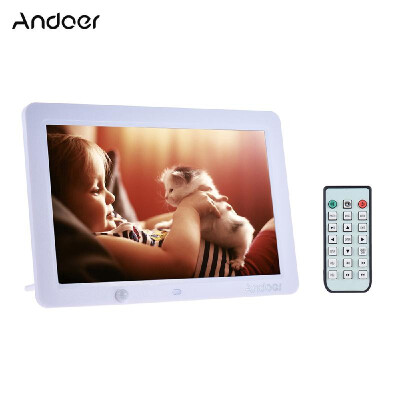 

Andoer 12 Inch LED Digital Photo Frame 1280 800 Human Motion Induction Detection with Remote Control Support MP3 MP4 Calendar Al