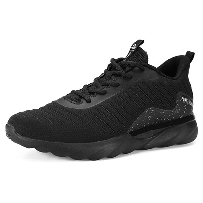 

PEAK mens shoes new comfortable light&easy running shoes fashion sports shoes men DH830017 black 44 yards