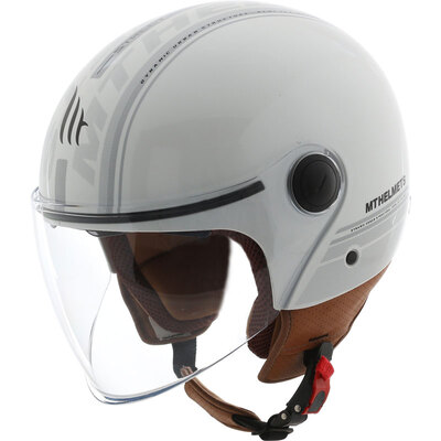

MT HELMETS 201A motorcycle double lens retro lightweight half helmet men&women half-covered personality cool Harley helmet four seasons universal silver street M code