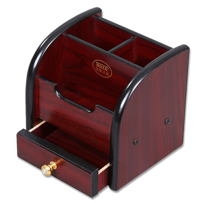 

TRNFA TN-605 pen holder wooden storage box office desk finishing seat lockers cosmetics remote control supplies storage rack