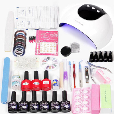 

MeetNail Nail Set Dryer Lamp hybrid lamp Manicure Curing Uv Gel Nail Polish 6pcs Gel Varnish Primer for Nail Tool gel lacquer