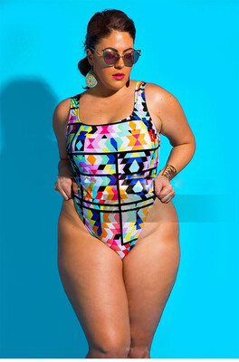 

XXL Plus Large Size Swimwear Sexy Printing Womens Swimming Suit One Piece Womens Swimsuits