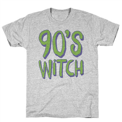 

90s Witch Athletic Gray Mens Cotton Tee