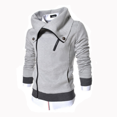 

Zogaa Korean Mens Hoodie Casual Thick Lapel Slim