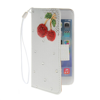 

MOONCASE Luxury Crystal Rhinestone Leather Side Flip Stand Shell Back ЧЕХОЛ ДЛЯ Apple iPhone 6 ( 4.7 inch )