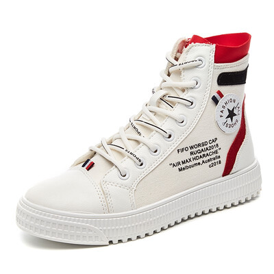 

2018 high shoes mens trend canvas shoes casual Korean plate shoes trend wild casual shoes hip hop shoes