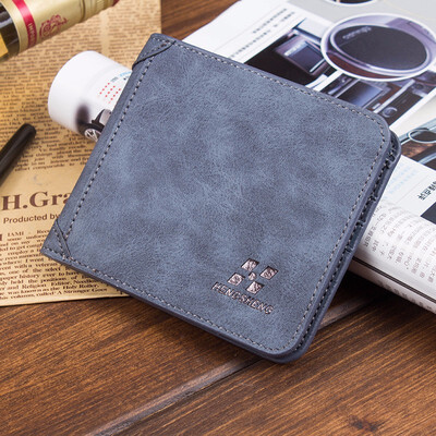 

Mens wallet European&American Vintage Wallet fashion scrub horizontal Wallet