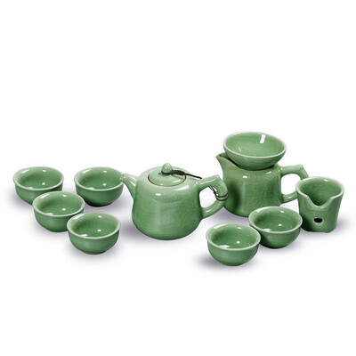 

Ge kiln bean green tea set