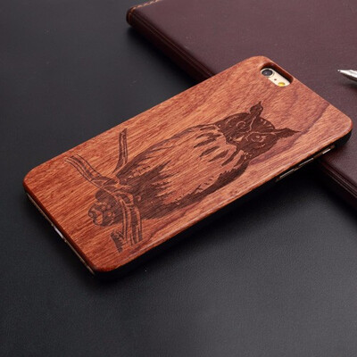 

Wood Phone Case For iPhone 5 5S 6 6S 6Plus 7 7Plus Cover Wooden Shockproof