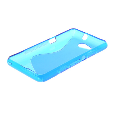 

MOONCASE  - Line Soft Silicone Gel TPU Protective Case Flexible Shell Protective Case Cover for Sony Xperia E4G Blue