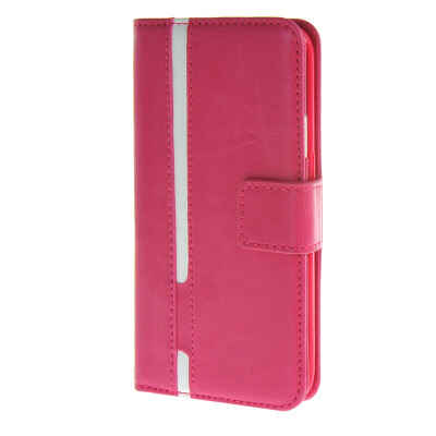 

MOONCASE Senior Leather Flip Wallet Card Slot Bracket Back Case Cover for Samsung Galaxy S6 Edge Hot pink