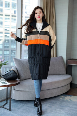 

Bat-sleeve large size warm warm thickened mothers coat winter womens long printed white duck down jacket