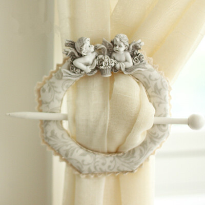 

Europe Creative lace curtains holder clip hook Cute Angel Baby Window Curtain Tieback Buckle home decor curtain accessories