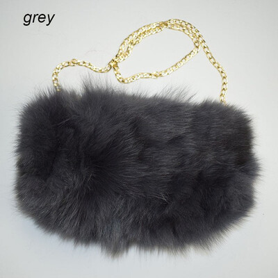 

MSMinShu Brand Real Fox Fur Hand Muff Bag Winter Hand Warmer Real Fur Muff Fashion Woman Pocket Handmuff With Chain
