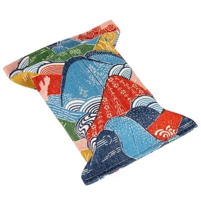 

UpperX Facial Tissue Box Portable Napkin Holder Dispenser Cotton Linen for Car Mountains&rivers Pattern 94x66in Colorful