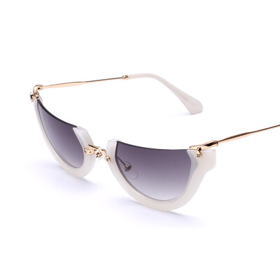 

FEIDU Newest Semi Rimless Sunglasses Women Brand Designer Half Frame Womens Cat Eye Sun Glasses Gafas Oculos De Sol Feminino