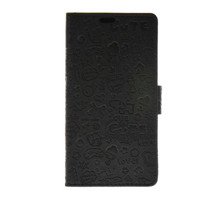 

MOONCASE Cute Little Witch Leather Side Flip Wallet Card Holder Stand Pouch Case Cover for Sony Xperia C4 Black