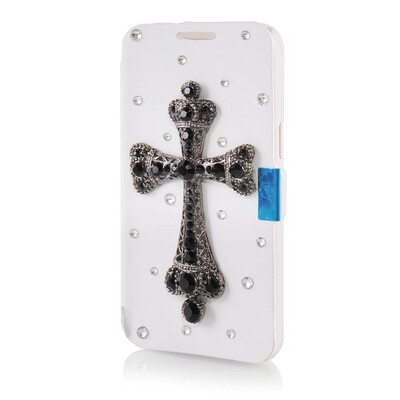 

MOONCASE Luxury Flower Crystal Leather Side Flip Wallet Pouch Case Cover for Samsung Galaxy Express 2 G3815