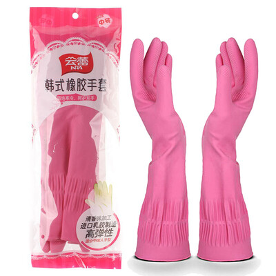 

Jingdong Supermarket Yun Lei gloves imported natural rubber lengthened thick printing Korean gloves medium 36 10cm 11059