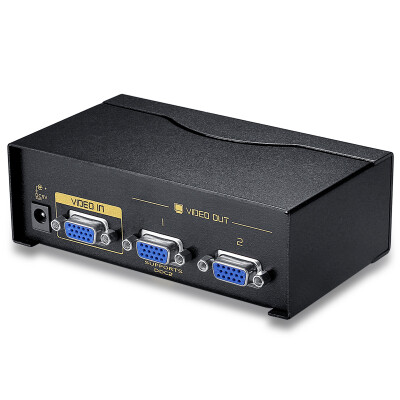 

Шэн (Shengwei) VS-5002 HD VGA разветвитель с двумя линиями стали 500MHz оригинального видео разделенного экрана телевизионного компьютера делитель 1 прицепа 2