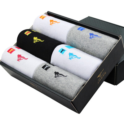 

Jingdong Supermarket] seven wolves men's socks socks male short socks summer thin section breathable sports men socks 6 pairs of boxed 91331 mixed color