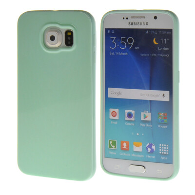 

MOONCASE Jelly color Soft Flexible Silicone Gel TPU Skin Shell Back Case Cover for Samsung Galaxy S6 Mint green