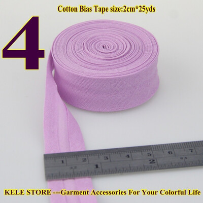 

Cotton bias tape bias binding fold tape size 20mm2cm 34" 25yds various color solid color DIY handmade sewing material
