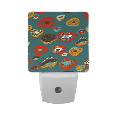 

ALAZA LED Night Light With Smart Dusk To Dawn SensorPink Watermelon Slices Plug In Night Light