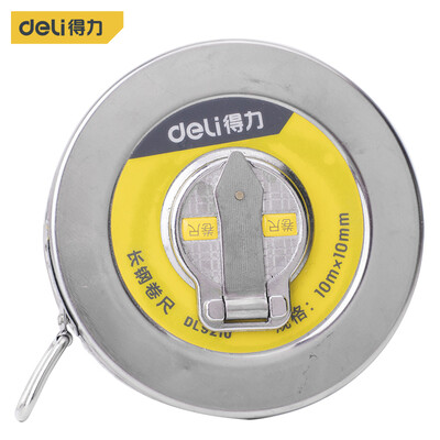 

Deli deli 10 m disc steel tape measure long steel tape measure large-scale engineering measuring ruler 10mx10mm DL9210
