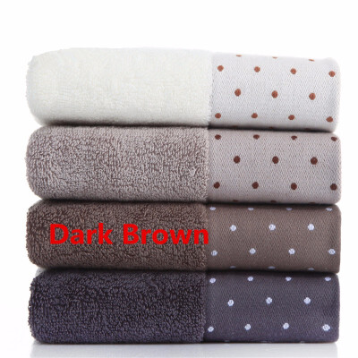 

34x72cm 100 Cotton Absorbent Dot Pattern Solid Color Soft Comfortable Men Women Bathroom Travel Hand Face Towel