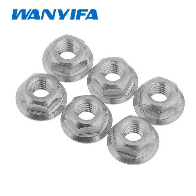 

Titanium Screw Nut M6 Flange Nut Multiple&Ti color Hexagon titanium screw Nuts Ti fastener pack of 6 pcs