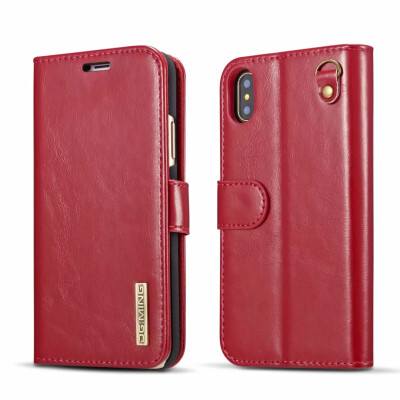 

Genuine Leather Case for iPhone8 7 7Plus Flip Wallet Stand Design Fundas for iPhone X Cover Business High Quality