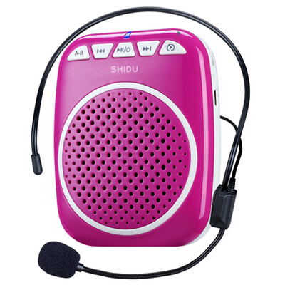 

Ten degrees ShiDu SD-S308 small bee loudspeaker teacher tour guide teaching dedicated waist hanging high-power lightweight portable card player loudspeaker speaker gorgeous purple
