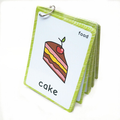 

35 Pieces -Food Flash Cards-English word learning card&pocket size flash card for Preschool children-English Vocabulary Cards
