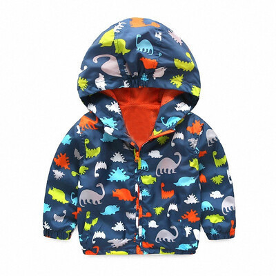 

0-120cm Cute Dinosaur Children Coat Kids Jacket Boys Outerwear Coats Active Boy Windbreaker Baby Clothes Clothing