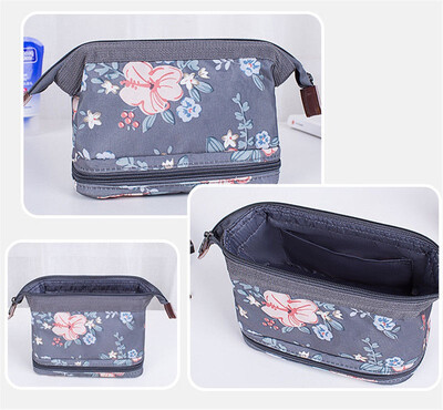 

Portable Travel Makeup Toiletry Case Pouch Flower Organizer Cosmetic Bag