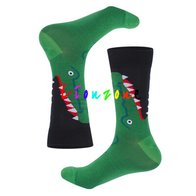 

LIONZONE Plue Size Warm Socks For Unisex Crazy Animals Plants Geometric design Dove Crocodile Shrimp Streetwear Crew Socks Happy