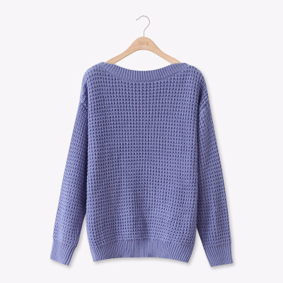 

autumn fall sweater for women hollow out pullover top female knitted sweaters loose slash neck hot offers with free shipping