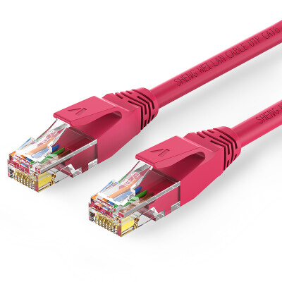 

Win shengwei LC-6020A six network cable pure copper gigabit 8-core twisted-pair network jumper 2 meters red high-speed finished network cable Gigabit network cable