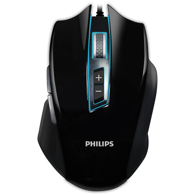 

Philips (PHILIPS) SPK9401B 8-клавишная четырехскоростная переменная скорость света игра мышь вибрационная мышь черная мышь власти