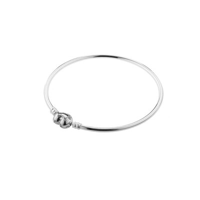 

PANDORA Pandora Crown Logo Heart Shape MOMENTS Silver Bracelet 596268-21