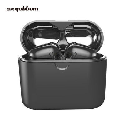 

YOBBOM true wireless Bluetooth headset idol Bluetooth 50 mini ultra small invisible sports car business earphones music running headphones mobile phone universal version black